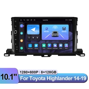 Android 13 10.1 inch Car Stereo Plug&Play for TOYOTA Highlander Kluger 2014-2019 - Picture 1 of 14