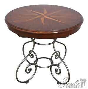 61951EC: ETHAN ALLEN Round Country French Lamp Table