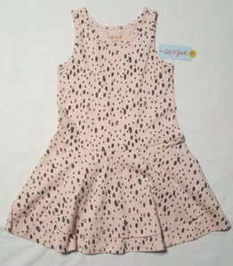 Cat and jack girls Summer dress Color☆Peach with Black prints Size☆ Small 6/6X - Picture 1 of 2