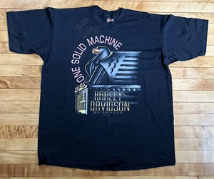 Vtg Harley Davidson Tshirt XL 1993 Willie G Signed  - Picture 1 of 3