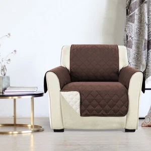 Chair Sofa Cover Quilted Couch Slipcover Pet Mat Pad Protector 1 Seater Washable - Picture 1 of 6