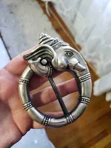 Lord Ganesh Very Large Sterling silver Belt Buckle By Royal Underground - Picture 1 of 8