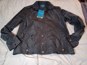 NEW - NWT Derek Lam Jacket Women M Medium - black full zip, button - retail $70 - Picture 1 of 7
