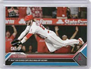 ๐ฆ TREY CABBAGE Rookie Call-Up BLUE Parallel 14/49 Angels 2023 Topps Now #573 ๐ - Picture 1 of 2