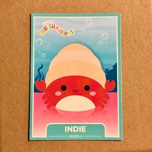 Tarjeta coleccionable B1G1 ~ Squishmallow ~ Indie the Crab ~ #62 ~ Serie 1 ~ M/NM - Imagen 1 de 2