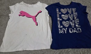 Girls Short Sleeves Summer Tees 2 Pc Size 7-8 Years Old - Picture 1 of 5