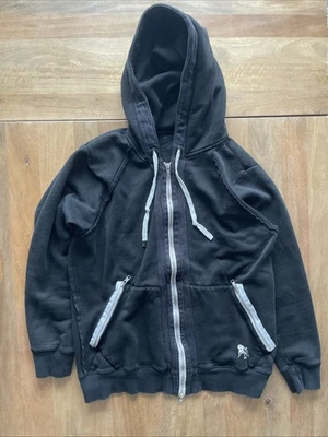 PRPS Trapecio Sudadera con Capucha Chaqueta Para Hombre Talla Mediana Negra Cremallera Polar Sudadera Foto 1 de 4