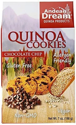 Biscoitos de quinoa Andean Dream chocolate chip, sem glúten, 7 oz - Imagem 1 de 4