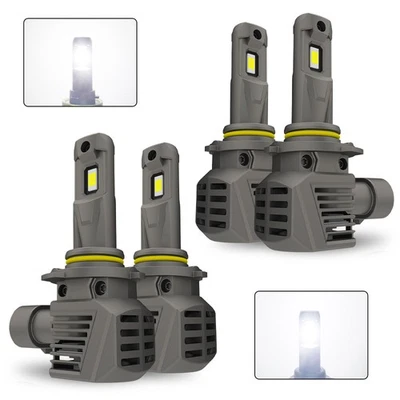 4x Kit de conversión de bombilla de faros LED para coches 9005 9006 haz alto bajo blanco puro Foto 1 de 4