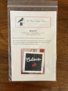 As The Crow Flies "BELIEVE" Applikation/Wandbehang MUSTER - Polarexpress - Neu! - Bild 1 von 3