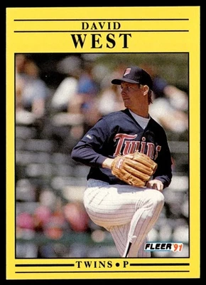 1991 Fleer David West Minnesota Twins #627 - Image 1 of 2