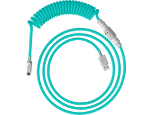 HyperX USB-C Coiled Cable Light Green-White - Afbeelding 1 van 8