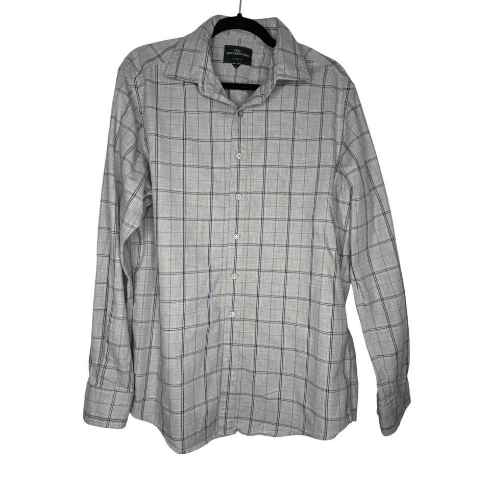Рубашка с длинным рукавом на пуговицах Rodd & Gunn Sports Fit клетчатая, большая - Изображение 1 из 4