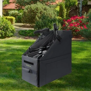 Folding Bike Storage Box with Dust Cover Easy Transportation Protective Oxford - Picture 1 of 22
