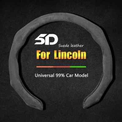 Cubierta universal del volante del coche cubiertas antideslizantes de gamuza para Lincoln MKC MKZ MKX Foto 1 de 4