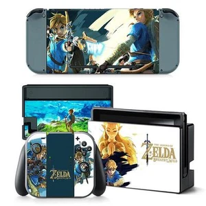 Nintendo Switch Console Joy-Con Dock Skin Set Zelda Breath of Wild Decal Sticker - Afbeelding 1 van 1