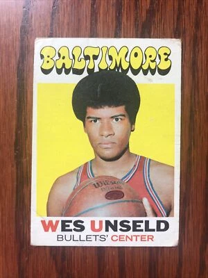1971-72 Topps Wes Unseld Baltimore Bullets #95 HOF - Image 1 of 2