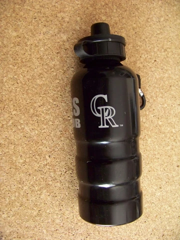 Colorado Rockies Ladies Fan Club metal travel water bottle CR logo Coors Light Cover