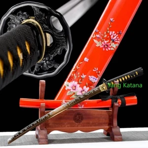 Espada afilada acero manganeso flor de ciruela wakizashi Japón samurai katana #1059 - Imagen 1 de 12