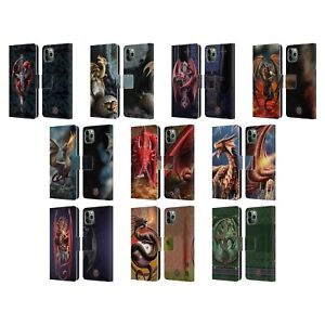 OFFICIAL ANNE STOKES DRAGONS LEATHER BOOK WALLET CASE FOR APPLE iPHONE PHONES