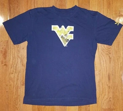 WVU West Virginia University adidas Youth XL Navy Blue Short Slv T-Shirt preown - Image 1 of 4