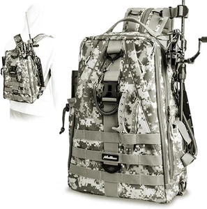 Fishing Backpack Tackle Bag, Fishing Tackle Backpack with Rod Holder, Tackle Box - Picture 1 of 12