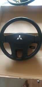 MITSUBISHI 380 LEATHER STEERING WHEEL WITH AIRBAG, HORNPAD & CRUISE LEVER