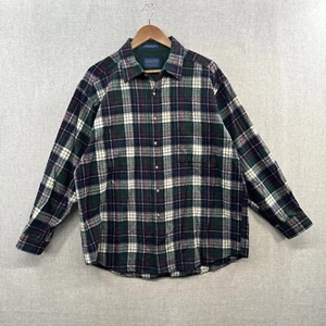 VINTAGE Pendleton Board Shirt Flannel XL Green Plaid Virgin Wool Long Sleeve USA - Picture 1 of 14