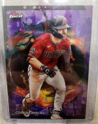 2024 Topps Finest Corbin Carroll Purple Parallel Rare /125 - Image 1 of 2