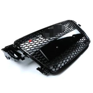 Front Mesh RS5 Style Bumper Hood Hex Grille Black For 2008-2012 Audi A5/S5 B8 8T - Picture 1 of 9