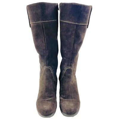 Botas para mujer La Canadienne 9 cuñas marrón gamuza cremallera 29752 botas altas Foto 1 de 4