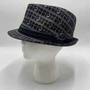 Fender Guitar Axe Plaid Fedora Black and light gray Medium - Picture 1 of 8