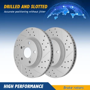 Rotores de freno delanteros perforados y ranurados para Toyota RAV4 Avalon Camry Lexus ES350 - Imagen 1 de 7