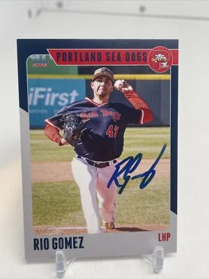Rio Gomez 2023 Portland Sea Dogs Team Card Boston Red Sox Signed - Image 1 of 2
