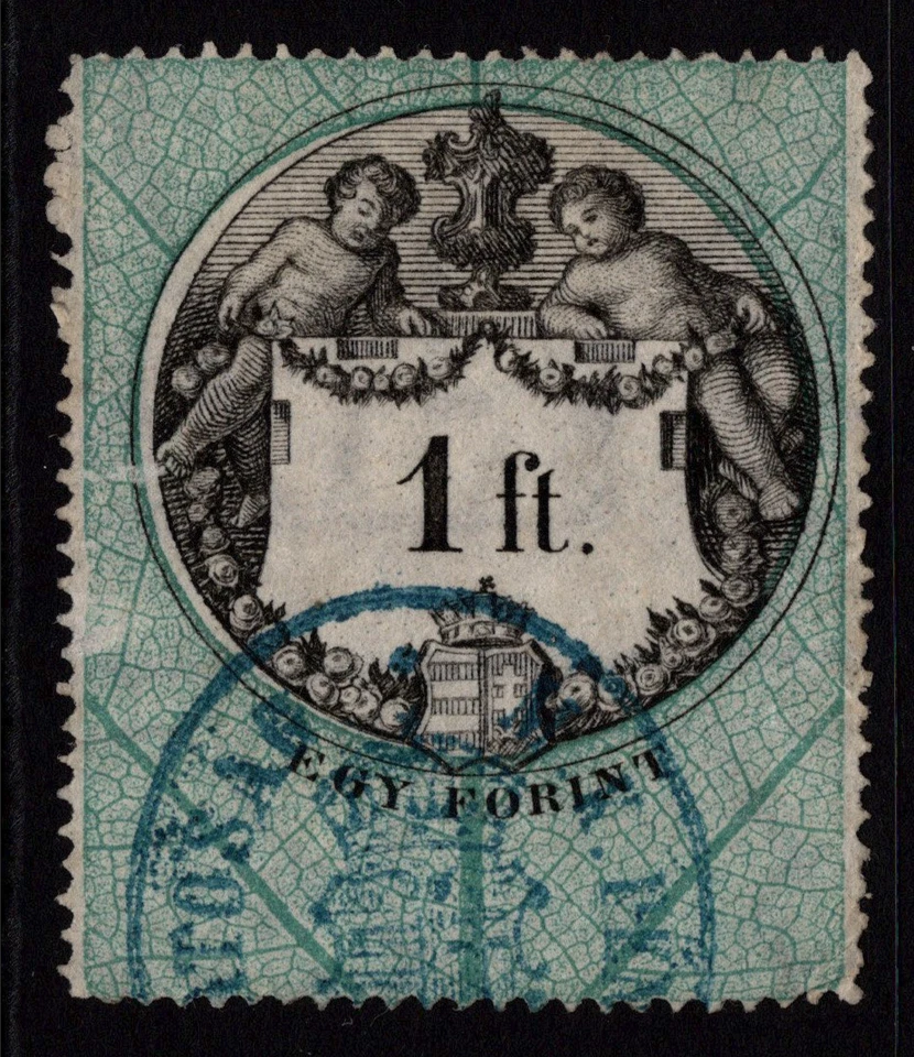 Austria 1860s 1 FL Green Revenue Usado - S32811 Foto 1 de 1