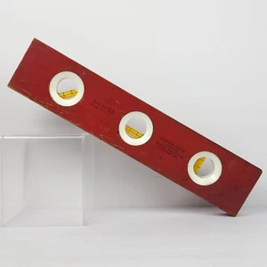 Vintage Red Wooden 12" Level Tool Johnson Levels No. 123 Milwaukee Wis. USA - Picture 1 of 24