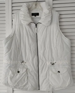 WOMEN'S COLEBROOK QUILTED WHITE VEST, SLEEVELESS, SIZE 18/20 - Picture 1 of 9