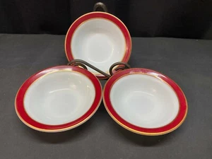 "Juego de 3 ~ Vaso de Leche Pyrex "MARRÓN/ORO"" Cuencos de Fruta/Salsa/Postre ~ 5 1/2" - Imagen 1 de 8