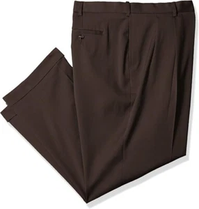 Savane/Comfort Plus Pants Men's Brown Waistband Pleated 36 X 29 - Picture 1 of 3
