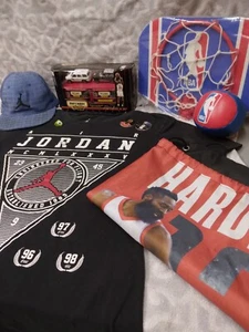 MJ GOAT Lot + (Matchbox Cars, Toddler Hat, A+ Tee, Pogs, JH Bag, Goal) C Descrip - Picture 1 of 10