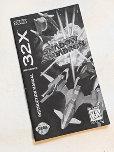 Shadow Squadron Sega 32x Black White Replacement Manual Only - Picture 1 of 2