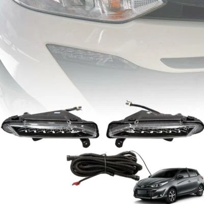 Par de luces de circulación diurna DRL LED para Toyota Yaris Hatchback XP150 2017-2020 Foto 1 de 4