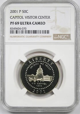 2001-P Capitol 50C NGC PF 69 Ultra Cameo Modern Commemorative Half Dollar - Image 1 of 4