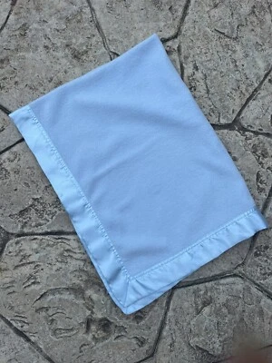 Manta Lovey de satén vintage Looka Looka bebés bebé 30 X 40 azul Foto 1 de 4