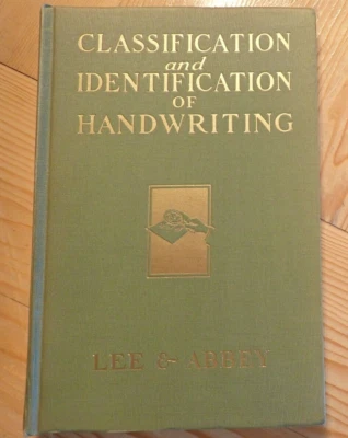 Classification and Identification of Handwriting. Lee & Abbey. 1922 - Image 1 of 4