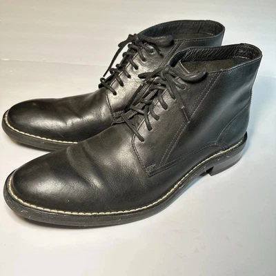 Cole Haan Canton Botas de Renda II Sapatos de Couro Preto Masculino 10.5 Compatível com 9.5-10 Elegante - Imagem 1 de 4