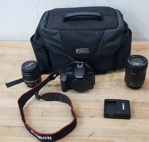 Canon EOS Rebel XS DS126191 DSLR Camera w/ 18-55 & 18-135mm Lens, Charger, Case - Picture 1 of 24