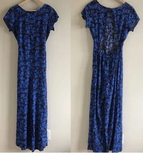 Free People Hailee Open Back Wide Leg Jumpsuit Floral Print Short Sleeve Size XS - Picture 1 of 8