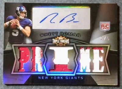 2009 Triple Threads Rookie Prime Relics /5 Rhett Bomar #131 Auto RC - NY Giants - Image 1 of 3