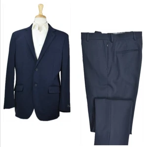 The Men's Store 2-BTN Navy Suit Size 46 R New - Picture 1 of 12